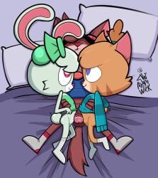 1boy 2026 2girls 3_fingers absurd_res accessory anthro anthro_female anthro_male anthro_on_anthro anthro_only arm_around_partner artist_name ass bed bedding bellyjob bent_leg big_butt big_ears big_eyes big_penis big_pupils bimmy_(ajmarekart) biped bird's-eye_view bite biting_lip biting_own_lip blue_clothing blue_eyes blue_hoodie blue_sweater blue_topwear bodily_fluids bottomless bottomless_anthro bottomless_female bottomless_male bow_(feature) bow_ribbon brown_ears brown_penis brown_stripes brown_tail bunny_(ajmarekart) cat cat_boy cheek_tuft closed_smile clothed clothed_sex clothing collaborative collaborative_bellyjob collaborative_sex collar_tag cotton_tail countershade_face countershade_fur countershading cousin cousins cub cub_on_cub cum cum_on_penis cum_on_tail curved_ears digital_drawing_(artwork) digital_media_(artwork) domestic_cat double_bellyjob dress ear_piercing ear_ring erection eyelashes eyewear eyewear_on_head facial_markings facial_tuft fangs felid feline felis female female_cub ffm ffm_threesome fingerless_gloves fingers flat_chest flat_chested footwear fur fur_tuft furniture furry furry_female furry_male furry_only genital_fluids genitals glans glistening glistening_butt glistening_tail gloves goggles goggles_on_head green_body green_bow green_ears green_fur green_tail grey_bedding group group_sex hair_accessory hair_ribbon hairbow handwear head_markings head_on_pillow head_tuft hi_res high-angle_view hoodie hug humanoid_genitalia humanoid_hands humanoid_penis incest interspecies intraspecies iris lagomorph leporid light_body light_fur looking_at_another looking_at_partner looking_pleasured looking_up looking_up_at_another looking_up_at_partner lying lying_on_bed male male/female male_cub mammal markings motion_lines motion_outline mouth_closed multicolored_body multicolored_clothing multicolored_dress multicolored_footwear multicolored_fur multicolored_socks murphy_(ajmarekart) murphy_and_mitzi no_pupils notched_ear notsafeatwrk on_back on_bed orgasm orgasm_face pantherine penis piercing pillow pink_glans pink_inner_ear plantigrade pointy_ears prick_ears pseudo_hair pupils rabbit rabbit_girl rabbit_tail raised_clothing raised_dress raised_sweater raised_topwear red_clothing red_eyes red_fingerless_gloves red_gloves red_handwear red_nose ribbon ribbons ring_piercing scut_tail self_bite sex short_tail small_breasts smile snout socks striped_body striped_face striped_fur stripes sweater tag_panic tail tan_body tan_ears tan_fur teeth text threesome tiger tiger_girl topwear trio tuft two_tone_body two_tone_clothing two_tone_dress two_tone_footwear two_tone_fur two_tone_socks url vein veiny_penis white_body white_clothing white_countershading white_footwear white_fur white_pillow white_pupils white_sclera white_socks young young_anthro young_female young_male