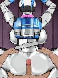 1boy 1boy1girl 1girls arms_up arms_up_over_head ass ass_bigger_than_head ass_cheeks ass_cleavage ass_focus back_view bodysuit breasts censored clothed_female_nude_male fat_ass female female_focus female_on_top hand_on_thigh heroine huge_breasts kamen_rider kamen_rider_fourze_(series) kamen_rider_nadeshiko large_breasts lying lying_on_back male male/female male_hand_on_thighs mesmerizing_ass nadeshiko_(kamen_rider_fourze) nude nude_male nude_male_clothed_female penis penis_between_ass pov pov_male reverse_cowgirl_position riding ry4l9 silver_bodysuit skintight skintight_bodysuit straight thick thick_ass thick_thighs thighhighs thighs tokusatsu visible_breasts