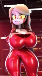 1girls 3d 3d_(artwork) 3d_animation 9:16 animated big_breasts charlie_morningstar_(hazbin_hotel) demon demon_girl hazbin_hotel hd latex latex_suit looking_at_viewer palisal shorter_than_10_seconds sound swaying_breasts swaying_hips tagme vertical_video video