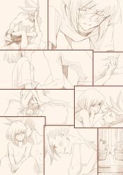 2boys androgynous comic femboy galo_thymos gay lio_fotia monochrome petite_male promare questionable size_difference suggestive twink wholesome wholesome_sex yaoi