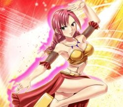 dancing harem_outfit large_breasts long_hair nagisa_ansect pink_hair rave_master