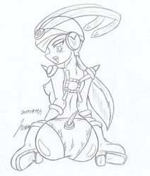 1girls ass corruption empress_roll mega_man mega_man_battle_network moaja roll.exe sketch tagme