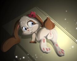 1girls 2020 3_toes accessory anus ass ass_up blue_eyes bow buckteeth clitoris cotton_tail cub eyebrows eyelashes female female_cub female_feral female_only feral feral_only fur genitals hair_accessory hare hi_res lagomorph leporid looking_back mammal onstatobol pawpads pink_nose presenting presenting_hindquarters presenting_pussy pussy rabbit rabbit_girl rabbit_tail raised_tail ribbon schnuffel schnuffelinchen shadow snuggelina solo solo_female solo_feral tail teeth toes toony url white_body white_fur young young_female young_feral