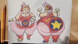 1girls amy_rose anthro ass bedroom_eyes belly boots breasts cleavage eulipotyphlan eyelashes fat female female_focus female_only flexing furry gloves green_eyes hedgehog hedgehog_humanoid hips hyper hyper_ass large_ass large_breasts mobian_(species) overweight overweight_female paper paperleo pink_fur pink_hair sega sideboob sonic_(series) sonic_the_hedgehog_(series) stomach thick_thighs thighs weight_gain wide_hips wrestler wrestler_costume wrestling_mask wrestling_outfit