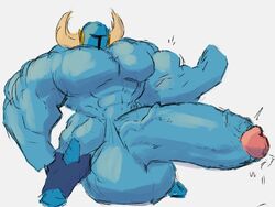 1boy abs armor arms_up biceps blue_skin condom condom_filling condom_on_penis cum cumshot excessive_cum flexing flexing_arms flexing_bicep helmet horns huge_cock huge_testicles hyper hyper_balls hyper_genitalia hyper_penis hyper_testicles male male_focus male_only mask masked masked_male muscular muscular_arms muscular_legs muscular_male muscular_thighs pecs precum precum_drip shovel_knight shovel_knight_(character) solo solo_male vein veins veiny_penis zchill zephyrchill