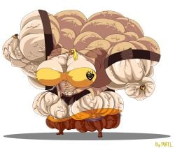 abs biceps blonde_hair breasts female hair hyper hyper_muscles long_hair matl muscles muscular muscular_arms muscular_female muscular_legs muscular_thighs pecs rwby yang_xiao_long