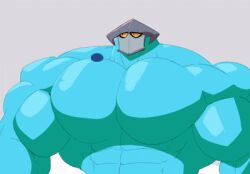 abs animated biceps blue_body bouncing_ball bouncing_tits grey_head male male_only masked_only muscular no_mouth no_visible_face no_visible_genitalia pec_bounce pecs pectorals penbeetle shirtless tagme