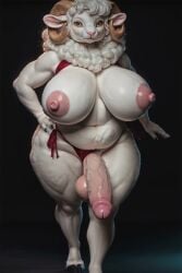 1futa ai_generated animated anthro belly big_belly big_breasts big_penis bikini bouncing_balls bouncing_breasts bouncing_penis chubby creepy_eyes dickgirl erect_nipples furry futanari gigantic_penis hand_on_hips hooves huge_balls huge_breasts huge_cock huge_nipples jiggle large_areolae muscular_legs mustardshark no_sound penis sheep solo tagme thick_thighs video visible_nipples walking_towards_viewer