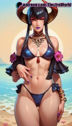 1girls abs ai_generated blush breasts electroworld eliza_(tekken) female female female_focus female_only namco nude nude_female presenting solo solo_focus tekken