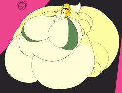 animal_crossing bbw big_ass big_breasts breasts bubble_butt cleavage female furry huge_ass huge_breasts isabelle_(animal_crossing) mad_n_evil overweight ssbbw tagme thick_thighs wide_hips