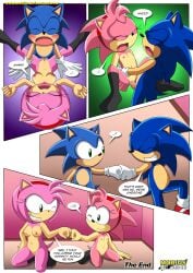 2boys 2girls after_sex amy_rose anthro bbmbbf blush breasts classic_amy_rose classic_and_modern_love_(comic) classic_sonic comic cum cum_in_pussy cum_inside female male male/female mobian_(species) mobius_unleashed nipples nude palcomix penis pussy sega sex sonic_(series) sonic_the_hedgehog sonic_the_hedgehog_(series) vaginal_penetration vaginal_sex