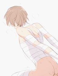 2boys anal arm_grab arms_behind_back arms_grab arms_held arms_held_back arms_pulled_back ass ass_focus bandage bandaged_arm bandaged_arms bandaged_leg bandaged_thigh bandages blush bottom_dazai bottomless bottomless_male boy breath breath_cloud breathing_heavily brown_hair brown_hair_male brunet bsd bungo_stray_dogs bungou_stray_dogs chuuya_nakahara clouds dazai_osamu eyes_not_visible feminine_male from_behind hair_in_face hair_over_eye hair_over_eyes heavy_breathing male male/male male_focus male_only male_penetrated_male male_penetrating male_penetrating_male mouth_open mouth_opened nakahara_chuuya osamu_dazai panting penis penis_in_ass pixiv pleasure_face pleasured skinny sweat sweatdrop sweating sweaty thin tremble_lines tremble_spikes trembling twink