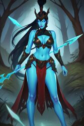 ai_generated civitai female ghost ghost_girl kalista league_of_legends looking_at_viewer video_games view_