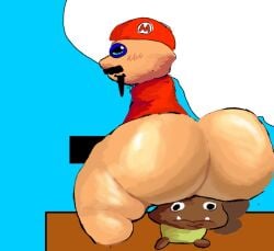 big_ass fur_ghost ghostfluff0 goomba male/male mario mario_(series) nintendo sitting sitting_on_person tagme wtf