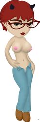 3d breasts davius looking_at_viewer lucy_(ltdotd) lucy_the_daughter_of_the_devil nipples tagme