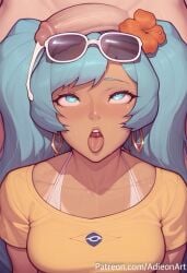 adieonart ahe_gao ahegao_face ai_generated aqua_hair asura_(ai_style) blue_eyes blue_hair brazil brazilian brazilian_female brazilian_miku cock cum cumming facial hatsune_miku light_blue_hair meme penis penis_on_head tan_body tanned tanned_body tanned_female tanned_skin tongue tongue_out vocaloid