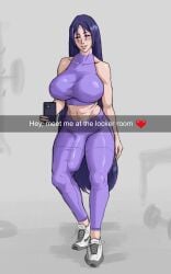 1futa big_breasts big_penis breasts bulge clothed clothing english_text erection fate_(series) fully_clothed futa_only futanari gym horny huge_cock human large_penis light-skinned_futanari light_skin long_hair meloune minamoto_no_raikou_(fate) minamoto_no_raikou_(fate/grand_order) penis purple_hair seductive_look seductive_smile selfie simple_background snapchat solo standing yoga_pants