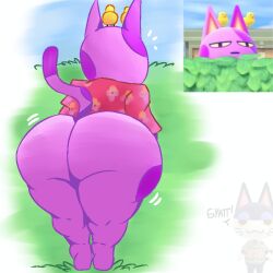 animal_crossing ass ass_focus big_ass bob_(animal_crossing) domestic_cat first_post_of_artist lolbear_9 nintendo short_sleeves