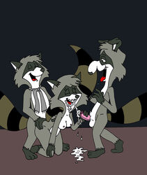 bert_raccoon cum handjob kooshmeister melissa_raccoon ralph_raccoon the_raccoons threesome