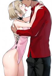 comic_page couple french_kiss hi_res highres hugging kissing male/female teenagers tongue_out