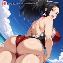 1girls ai_generated alternate_breast_size big_breasts breasts busty castle12 curvaceous curvy curvy_body curvy_female curvy_figure female huge_breasts large_breasts momo_yaoyorozu my_hero_academia sweat sweating sweaty sweaty_body sweaty_breasts thick_thighs thighs venus_body voluptuous