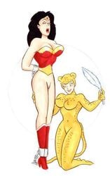 bondage cheetah_(dc) dc_comics joe_gravel priscilla_rich tagme tiara wonder_woman wonder_woman_(series)