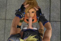 3d animated cloud_strife dissidia final_fantasy final_fantasy_vii final_fantasy_x garry's_mod rikku slideshow wolf_66