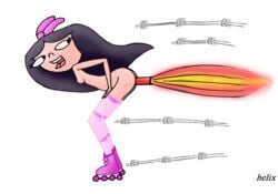 animated disney female female_only helix human isabella_garcia-shapiro nipples phineas_and_ferb pink_stockings solo tagme what where_is_your_god_now white_background