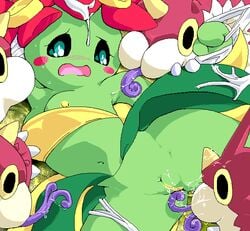 aliasing bellossom blush breasts female forced g-sun green_body insects licking nintendo nipple_slip nipples open_mouth plantie pokemon pokemon_gsc pokemon_rse pussy rape saliva tongue video_games web worm wurmple yellow_nipples yellow_pussy