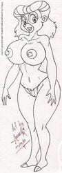 anthro bear disney female female_only fur furry mammal nipples rebecca_cunningham solo supergeorgesapiens tagme talespin