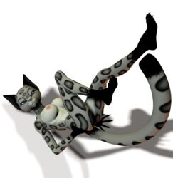 1girls 3d anthro ass_up breasts dreamworks feline female female_only furry kung_fu_panda legends_of_awesomeness legs_up looking_at_viewer lying lying_down purple_eyes solo song_(kung_fu_panda) unrealfox