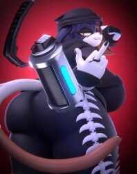 anthro ass_bigger_than_head ass_focus big_ass big_breasts butt_crack epic_games flipping_off fortnite furry furry_female furry_only gigantic_ass gigantic_breasts grenade huge_ass huge_breasts jiggling_ass meow_skulls_(fortnite) meow_skulls_(nonarycubed) meowskulls nonarycubed sideboob tail vllrukkin