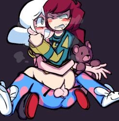 1futa 1girl1futa 1girls abbie_(mindwave) accurate_art_style ahoge anal anal_sex angry angry_expression anonymous_artist arms_around_partner aroused aroused_face ass balls blue_pajamas blue_sweater blush blushing_profusely bottomless bottomless_female breath breath_cloud bunny_slippers clothed clothed_sex clothes_lift clothing cloud_hair cowgirl_position cross_necklace cum cum_drip cum_dripping_from_penis cum_in_ass cum_inside deep_penetration dominant dominant_female drool drooling duo duo_focus ejaculation eyelashes eyes_rolling_back female female_on_top femdom fucked_silly fucking futa/female futa_on_bottom futa_on_female futanari genital_fluids genitals heart heart_eyes holding_onto_partner horny_female horny_futa huge_cock hugging intersex iris_(mindwave) legs_spread lesbian_domination lesbian_female light-skinned_female light-skinned_futa light-skinned_futanari mindwave moaning moaning_in_pleasure necklace open_mouth orgasm orgasm_face orgasm_from_anal overstimulation pajama_pants pajamas pants_around_one_leg pants_down pink_shirt pixel_art plushie pounding pounding_ass red_hair red_shoes riding riding_penis sensitive sex shirt simple_background slippers smile smooth_balls spiral_eyes spread_legs steam steamy_breath submissive submissive_futa submissive_intersex sweat sweater sweater_lift sweating tagme tears tears_of_pleasure teddy_bear testicles twintails white_hair yuri