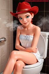 1girls 3d adult adult_female ai_generated bathroom braided_hair crossed_legs disney disney_princess elsacorinthiana exhibitionism exhibitionist exposed_breasts exposed_midriff exposed_shoulders exposed_torso facing_viewer female female_only green_eyed_female green_eyes hat hat_only horny horny_face horny_female horny_girl hourglass_figure jessie_(toy_story) legs light-skinned_female light_skin long-hair looking_at_viewer medium_breasts midriff outdoor outdoor_nudity outdoors outdoors_nudity patreon patreon_link patreon_logo patreon_reward patreon_url patreon_username pixar red-haired_female red_hair red_hat sagging_breasts semi-naked semi-nude semi_naked semi_nude sfw shoulders showing_breasts sitting sitting_in_toilet sitting_on_toilet skin skinny skinny_female solo thin thin_body towel towel_only toy_story toy_story_2 toy_story_3 toy_story_4 toy_story_5 uncensored