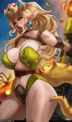 bowsette from mario (series) by blushed arts