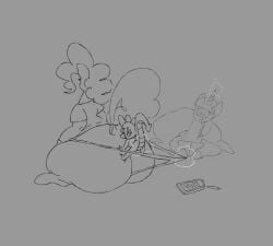 1boy 2girls animated anthro ass clipboard dragon female female_focus friendship_is_magic furry hasbro hips hyper hyper_ass large_ass laying_down magic magic_user male my_little_pony panties parumpi pinkie_pie_(mlp) pony reading spike_(mlp) tagme thick_thighs trapped_in_underwear twilight_sparkle_(mlp) underwear unicorn unicorn_horn video wide_hips