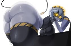 alaki_zezo ass ass_body ass_focus big_ass big_breasts big_thighs breasts bubble_ass bubble_butt drone dumptruck_ass female female_only gigantic_ass gigantic_breasts gigantic_thighs huge_ass huge_breasts huge_thighs hyper hyper_ass hyper_thighs jacket looking_at_viewer murder_drones panties robot robot_girl short_hair silver_hair solo tagme thick_hips thick_thighs thighhighs thighs v_(murder_drones) white_body yellow_eyes