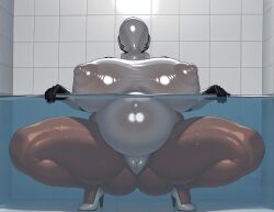 2d 2d_(artwork) absurd_res android bare_legs baxx15 bent_over big_breasts big_hips black_hands black_joints bowlegged bowlegged_pose brown_female brown_skin cameltoe covered_nipples crouching curvy curvy_figure cyborg dark_skin faceless female female_only fingerless_armwear ganimata gigantic_breasts glass glossy_body grinding haydee haydee_(game) heart-shaped_ass hi_res huge_ass huge_butt humping hyper_pregnancy illustrious_(stable_diffusion) in_water latex_clothing leotard low-cut_leotard mask mature mature_female milf navel neck nipples_visible_through_clothing partially_clothed perfect_body popped_navel pregnant pressed_on_glass robot robot_joints robots_arms segmented_arms self_upload sexy_pose side_view skimpy solo stable_diffusion thick_thighs translucent_clothing venus_body voluptuous white_arms white_faceless_helmet white_heels white_leotard white_topwear wide_hips