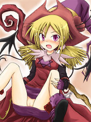 blush no_panties pussy tears witch witch_hat yggdra_union