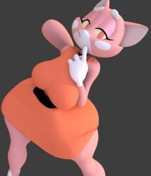 3d 3d_(artwork) anaroth ass big_breasts breasts cat_girl catgirl feline furry meme mewing mewing_(meme) palmtreerothic planet_dolan shima_luan smug super_planet_dolan tail thick_ass thick_thighs youtube youtuber
