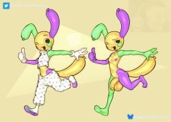 2026 balloon_animal big_balls big_penis bluesky_handle blush_stickers boy crop_top dandy's_world footwear foreskin gaizo gloves kaizoart living_balloon looey_(dandy's_world) midriff multicolored_body multicolored_nipples nude pants polka_dot reference_sheet roblox round_eyes slim_waist tail thick_thighs thumbs_up turtleneck twink twitter_handle wide_hips winking_at_viewer yellow_background yellow_skin