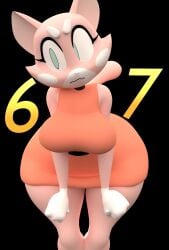 3d 3d_(artwork) anaroth angry annoyed annoyed_expression ass big_breasts brainrot breasts cat_girl catgirl feline furry meme palmtreerothic planet_dolan shima_luan super_planet_dolan tail thick_ass thick_thighs youtube youtuber