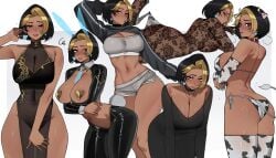armpits arms_up big_ass blowjob_gesture curvaceous dark-skinned_female dark_skin domina dress hourglass_figure huge_breasts indian indian_female lingerie mature_female mommy multiple_outfits multiple_poses multiple_views nipple_pasties overwatch overwatch_2 pasties ratatatat74 tagme vaira_singhania wide_hips