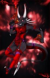 anthro corrupted_cynder cynder female gun savage-cynder solo spyro_the_dragon tagme