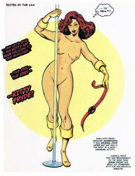 1girls adam_walters boots brown_hair edit embarrassed embarrassed_nude_female enf female female_only gloves human human_only kitty_pryde marvel marvel_comics nude pole shadowcat solo stripper_pole stripping tebra uncensored x-men