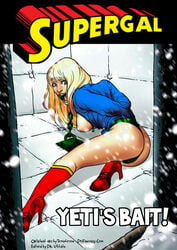 ass blonde_hair bondage captured chains dc dofantasy drvillain gag gagged high_heels kryptonite nipples photoshop straitjacket supergirl superman_(series) templeton