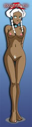 1girls avatar_legends avatar_the_last_airbender dark-skinned_female dark_skin female female_only human medium_breasts nickelodeon phantom_inc pubic_hair solo water_tribe yue