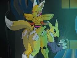 bpq00x crossover cubit_foxtar digimon mega_man renamon tagme