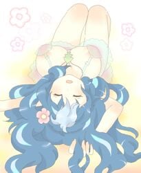 1girls artist_request blue_hair cute happy_tree_friends humanized petunia petunia_(htf) solo tagme