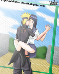 1boy 1girls against_wall alternate_universe carrying female holding_hands human hyuuga_hinata leg_lock long_socks male modern_au naruto no_panties_under_skirt reit school_uniform schoolgirl skirt stand_and_carry_position standing standing_sex straight uzumaki_naruto vaginal_penetration